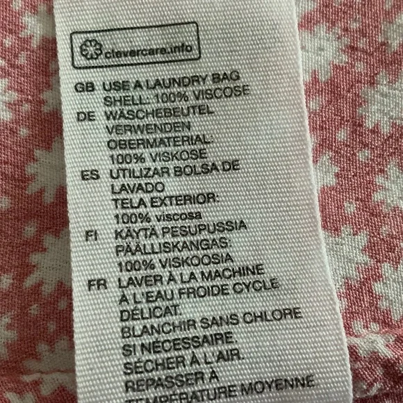 & Other Stories Pink Floral V Neck Wrap Midi Dress Ruched Puffed Sleeves SZ 6 - Picture 12 of 14